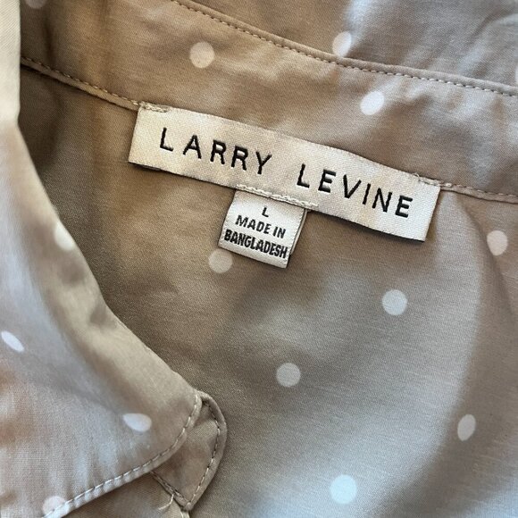 Womens Larry Levine Cream/Khaki Polka Dot Dress - L - Picture 6 of 6